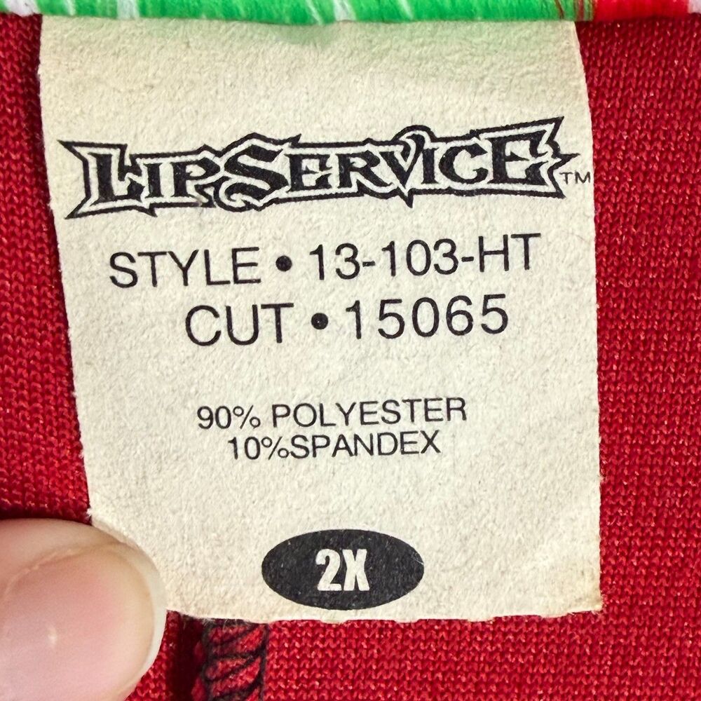 Lip Service Red Velvet Gothic Corset Dress Lace Up Mini Plus 2X VTG Y2K - Picture 7 of 13